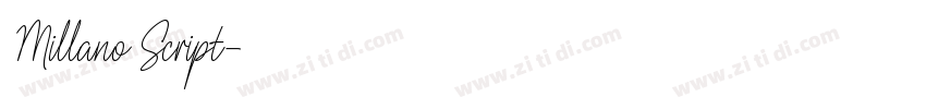 Millano Script字体转换
